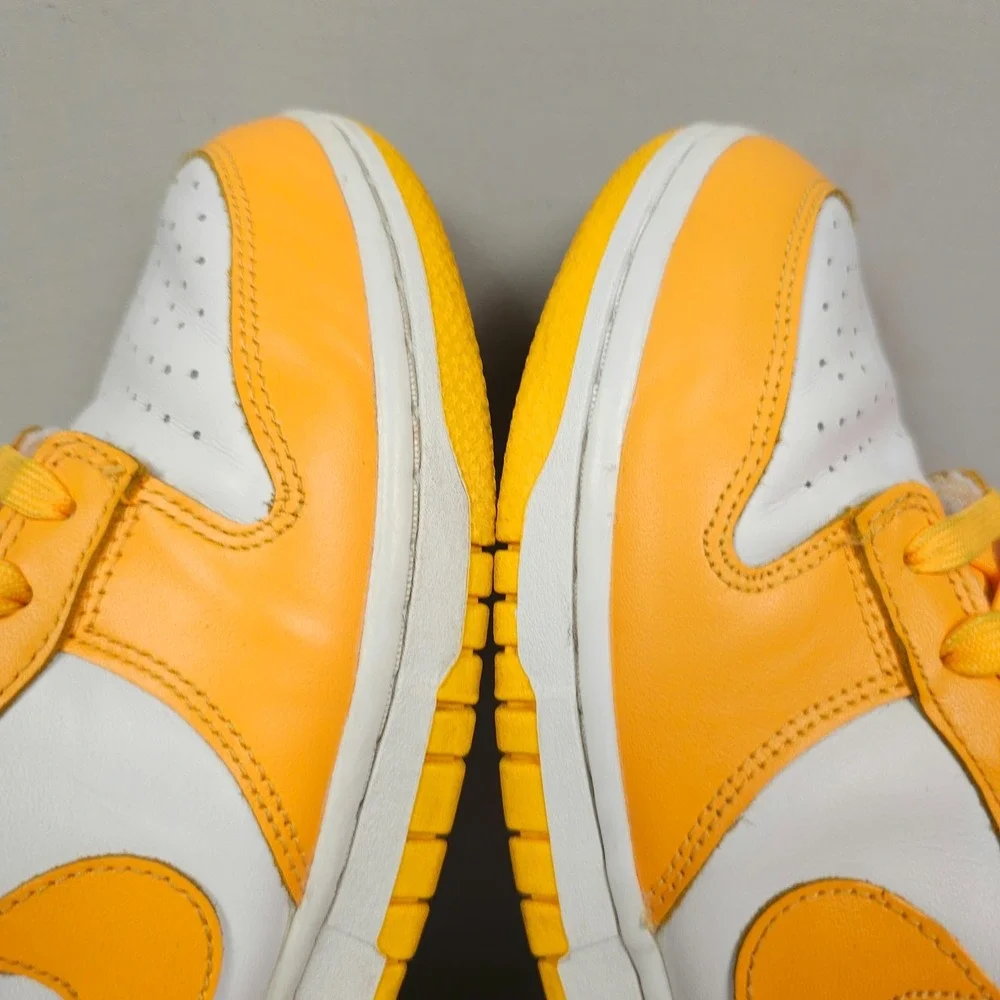 Nike Dunk Low Shoes Women Size 9 Laser Orange Sail White Leather Sneaker